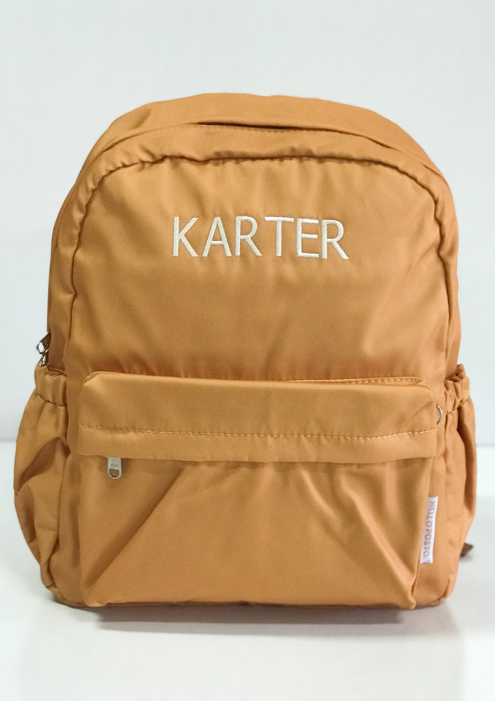 Karter - Cream thread on Tan Backpack 