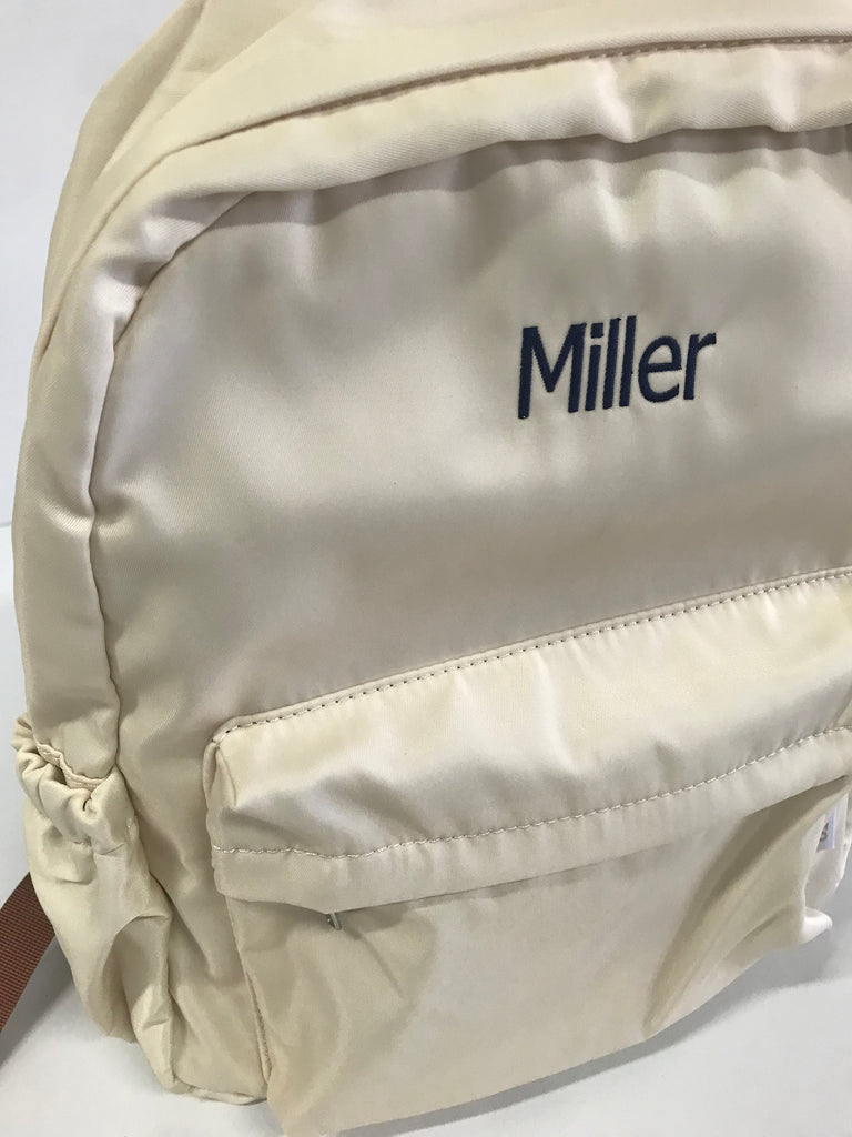 Miller - Navy Thread on Cream backpack